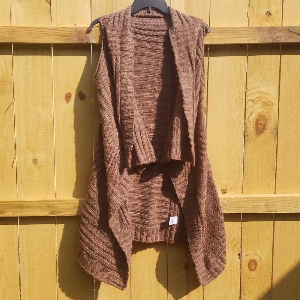 Brown vest cardigan